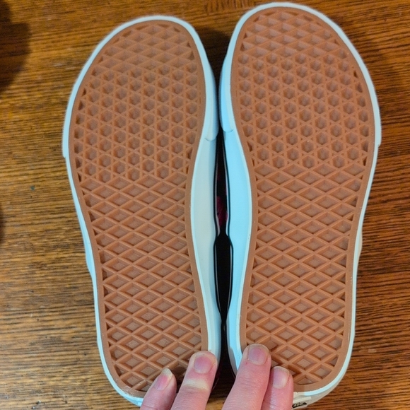 Vans Pink and Black Checkered Slip-On Flats - Picture 2 of 3